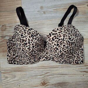 Simply Emma Leopard Underwire Lined Bra 38D
